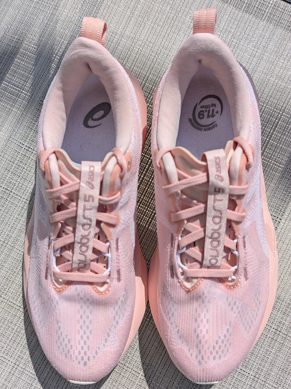 ASICS Novablast 5 Womens 8.5 Pink Running Shoes FF Blast Max Good Condition. - Picture 8 of 12